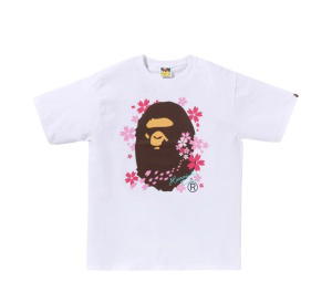Buy Bape Sakura Ape Head T-Shirt White at Sasom – Authentic and Ready to Ship