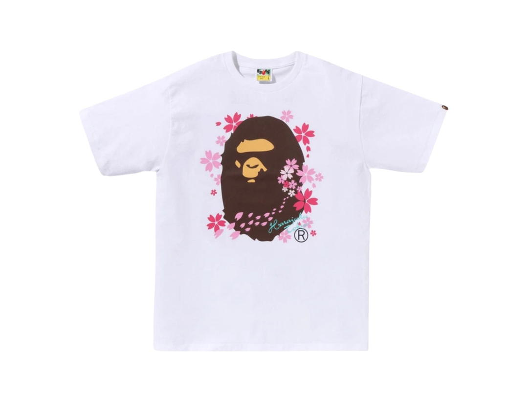 Bape Bape Sakura Ape Head T-Shirt White