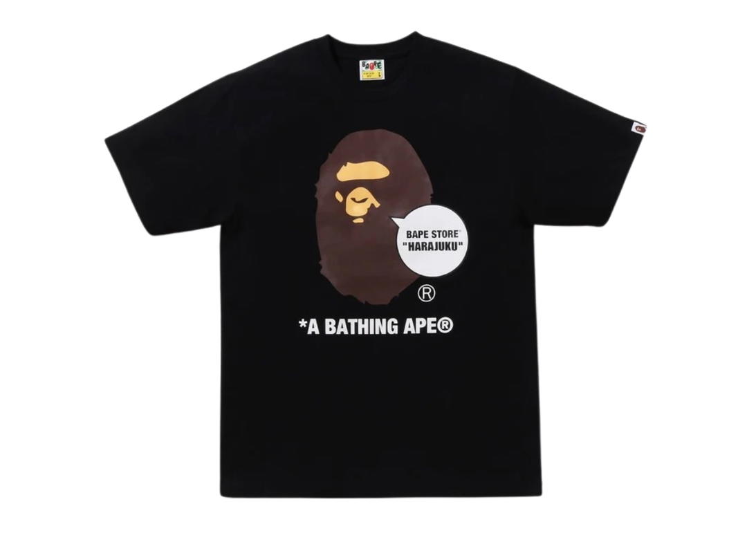Bape Bape Store Harajuku Ape Head Tee Black
