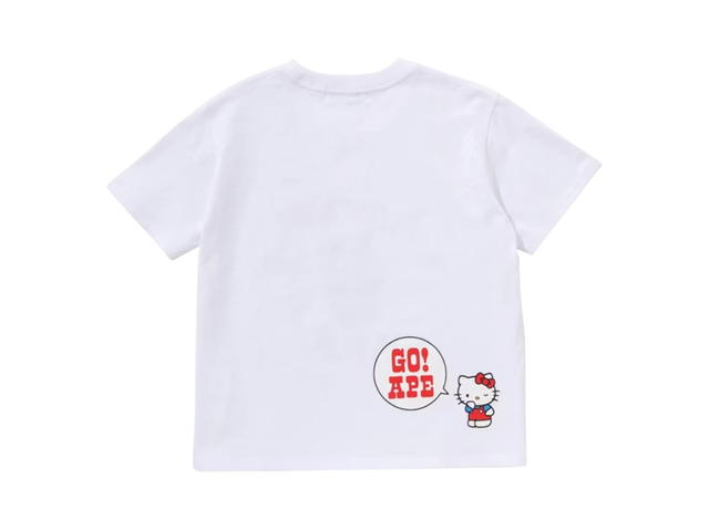 Bape Bape x Sanrio Characters Hello Kitty College Mini Tee White (Women's) - view 2