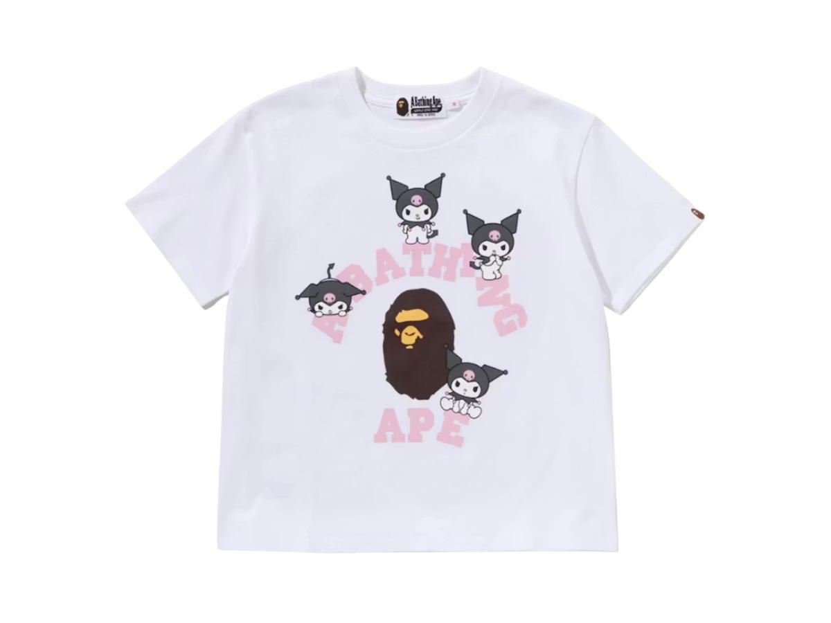 Bape Bape x Sanrio Characters Kuromi College Mini Tee White (Women's)