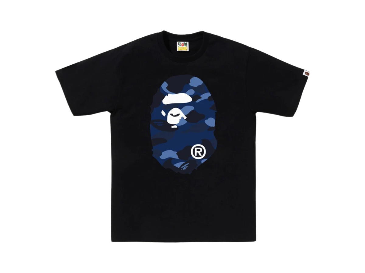 Bape Bape Color Camo Big Ape Head T-Shirt Black Navy