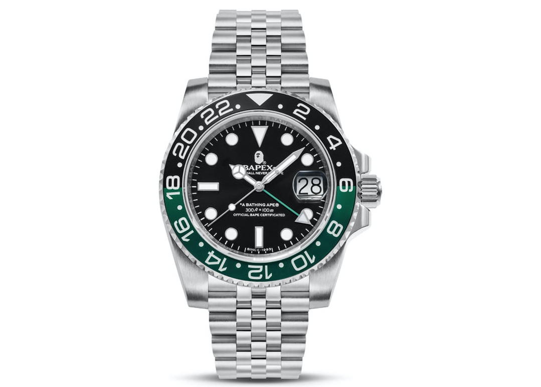 Bape BAPE Type 2 Bapex #1 Watch Silver/Black/Green