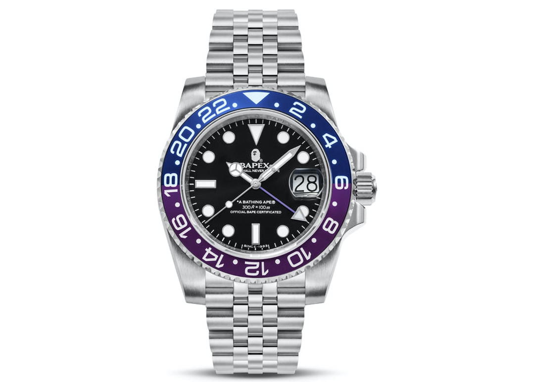Bape BAPE Type 2 Bapex #1 Watch Silver/Blue/Purple