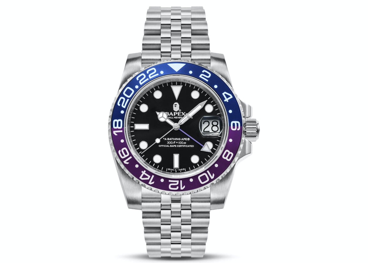 Bape BAPE Type 2 Bapex #1 Watch Silver/Blue/Purple