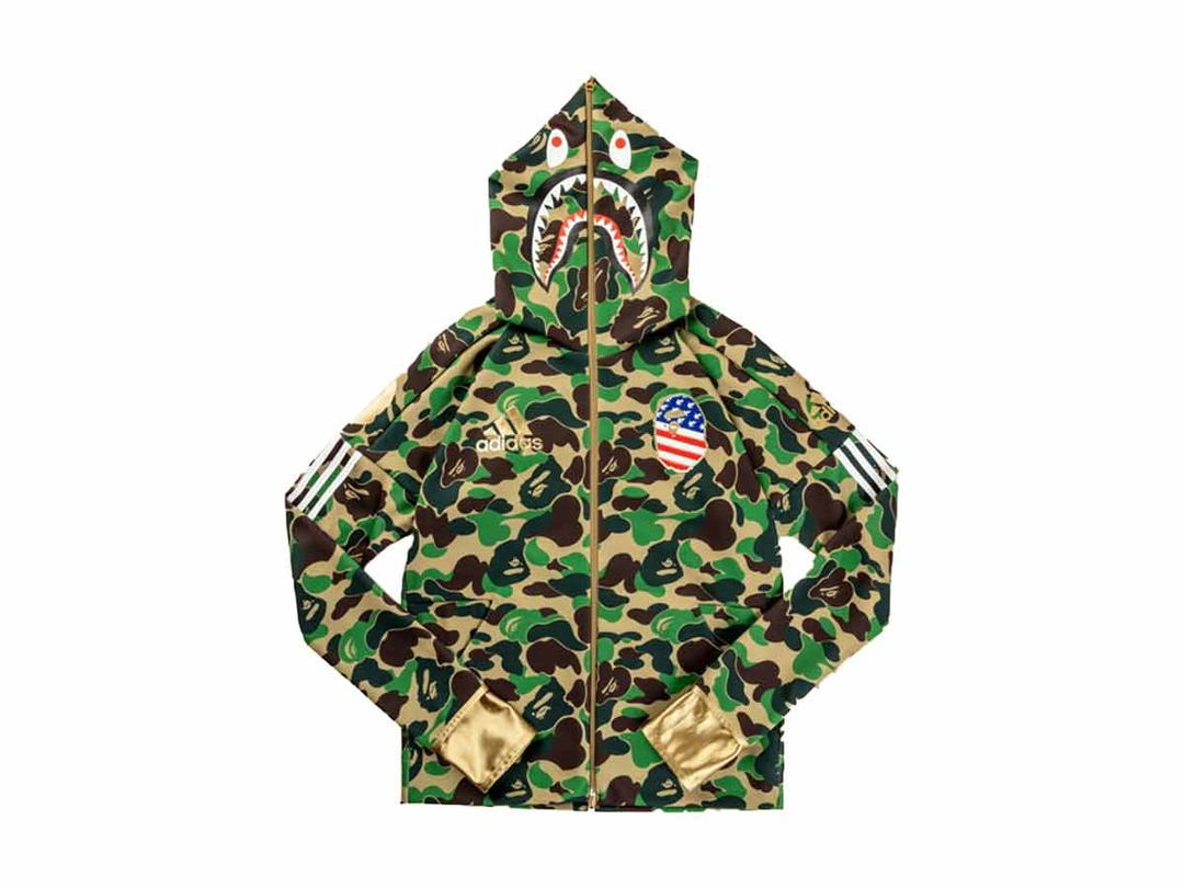 Bape BAPE x Adidas SB Shark Hoodie Green