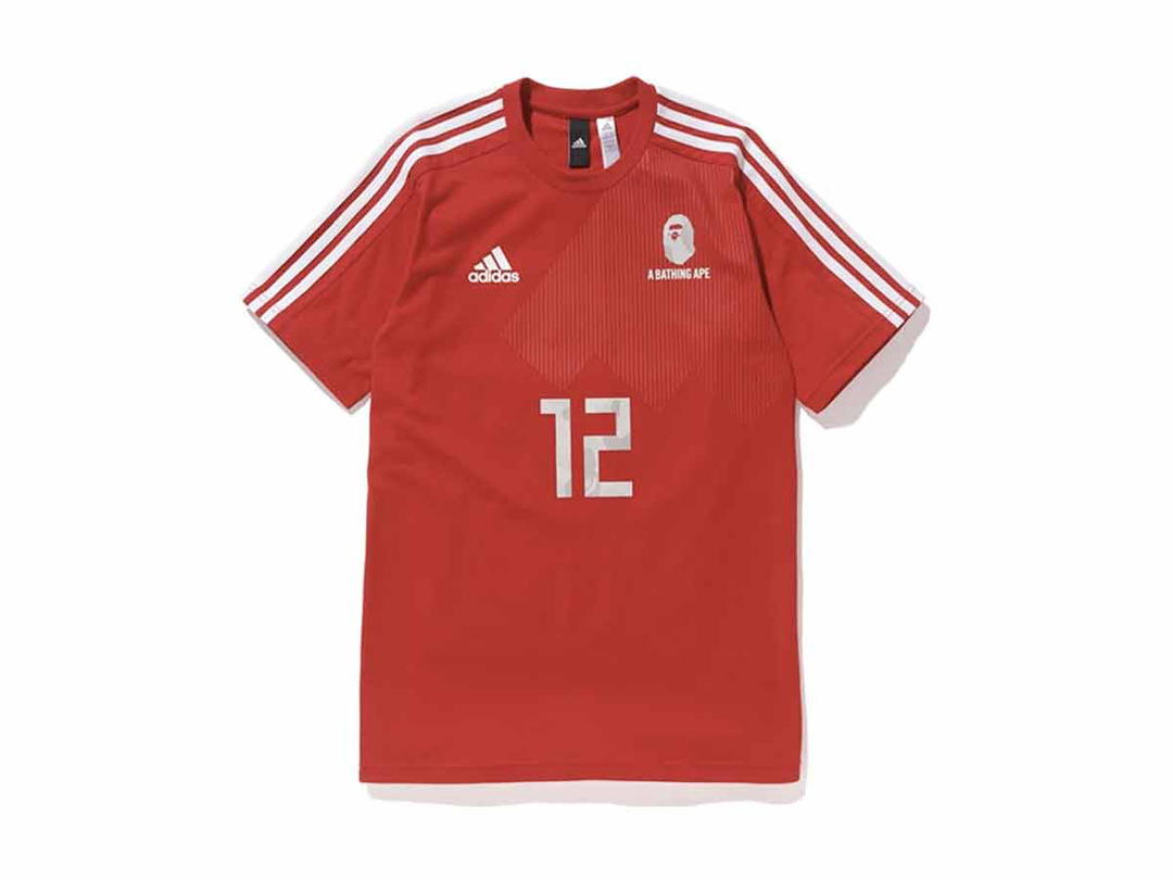 Bape BAPE x adidas World Cup 2018 Winning Collection Football Top Red