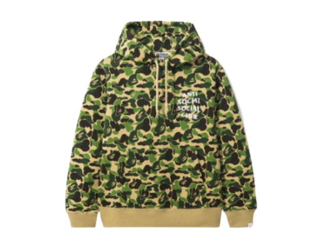 Bape BAPE x Anti Social Social Club ABC Camo Pullover Hoodie Green - view 2