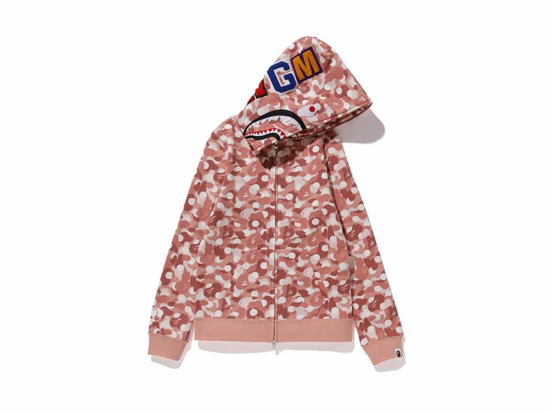 Bape BAPE x Barbie Dot Camo Shark Full Zip Hoodie Pink