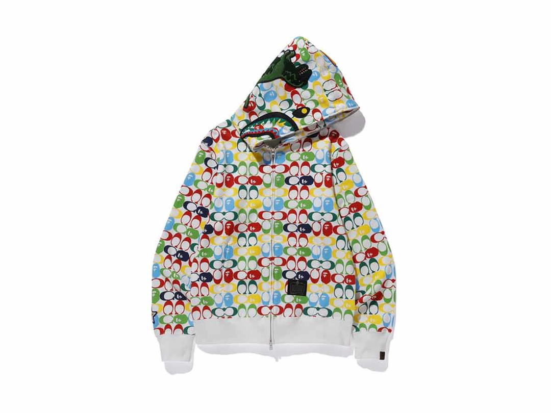 Bape BAPE x Coach Shark Full Zip Hoodie Multi