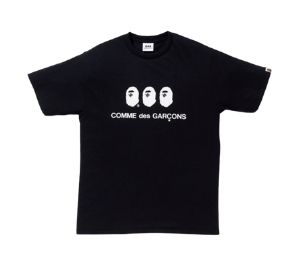 Buy BAPE x Comme des Garcons #1 Tee Black at Sasom – Authentic and Ready to Ship