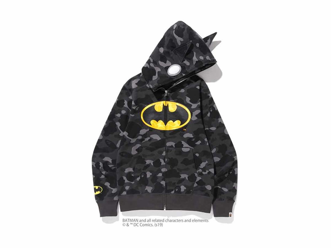 Bape BAPE x DC Batman Color Camo Full Zip Hoodie #1 Black