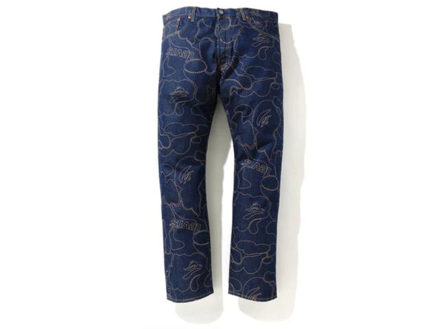 Bape BAPE x Levi's Camo 501 93 Model Indigo - view 1