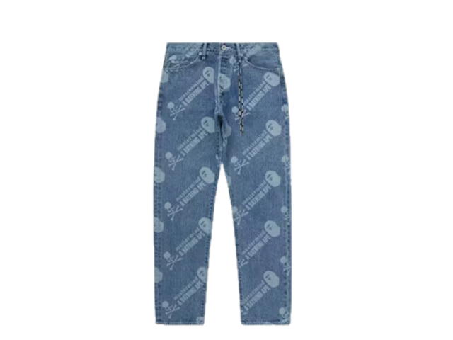 Bape Bape x Mastermind Washed Denim Pants Blue Indigo - view 1