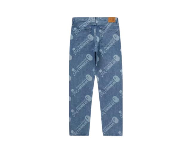 Bape Bape x Mastermind Washed Denim Pants Blue Indigo - view 2