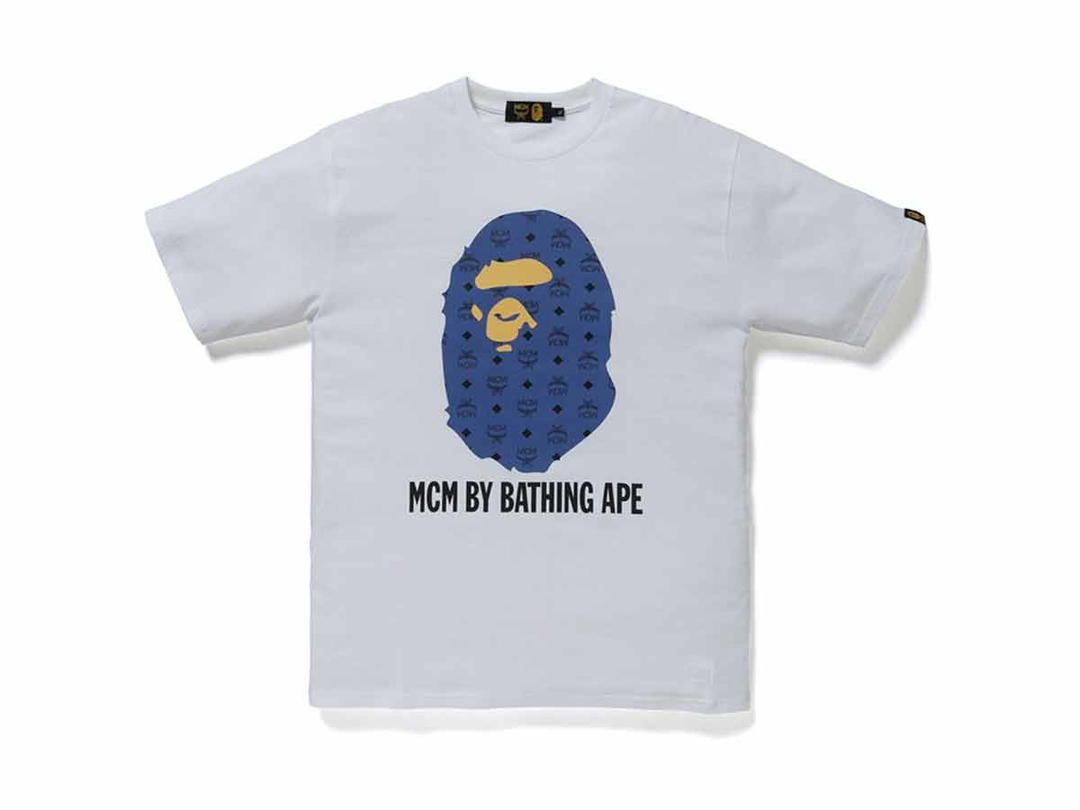 Bape BAPE x MCM By Bathing Tee White/Navy