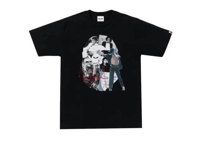 Bape BAPE x Michael Jackson Album Jacket Ape Head Tee Black - view 1