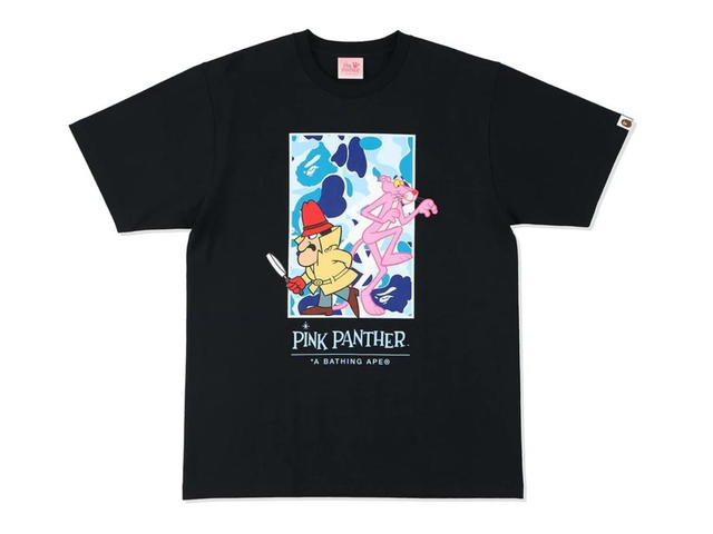 Bape BAPE x Pink Panther ABC Camo Wall Tee Black - view 1