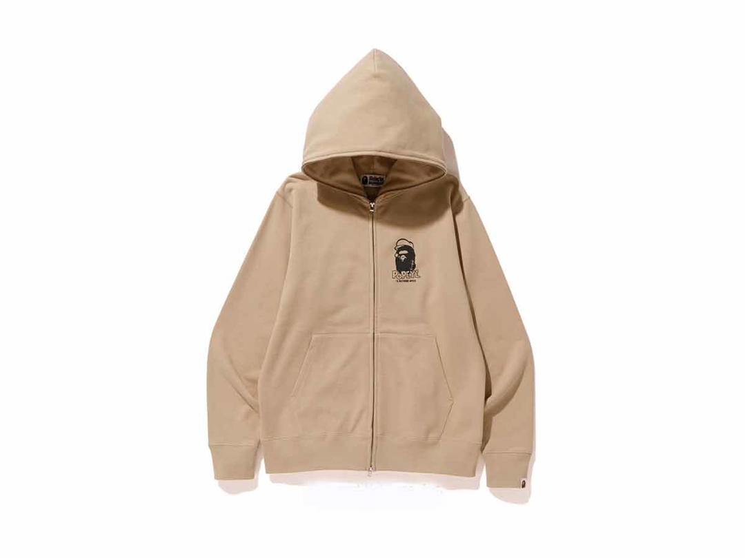 Bape BAPE x Popeye Comic Full Zip Hoodie Beige