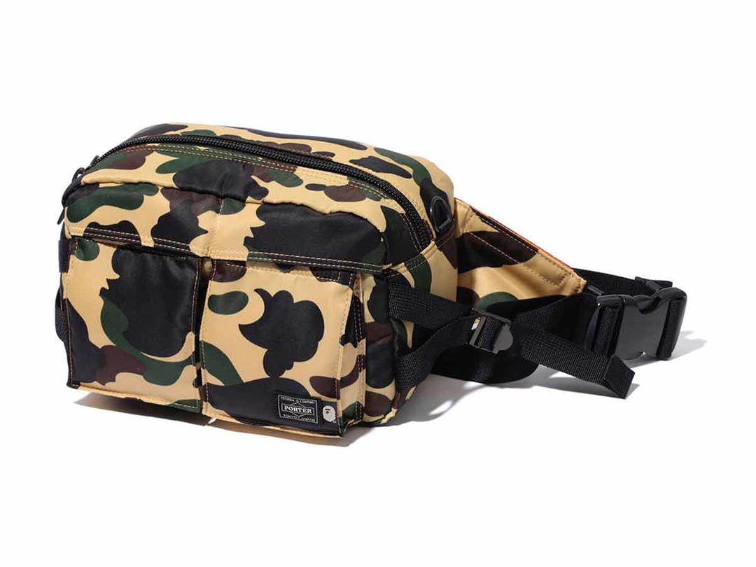 Bape BAPE x Porter 1st Camo Waist Bag Yellow Camo