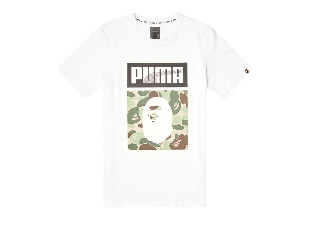 Bape Bape X Puma ABC Camo Logo Tee White