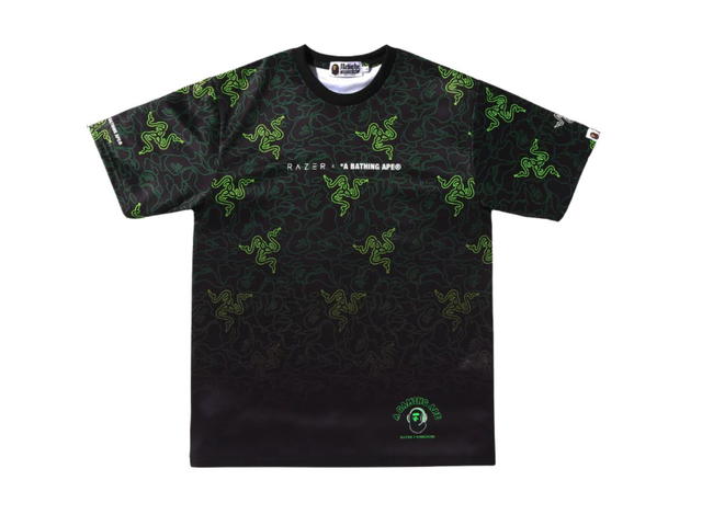 Bape BAPE x Razer Neon Camo Team Tee Green - view 1