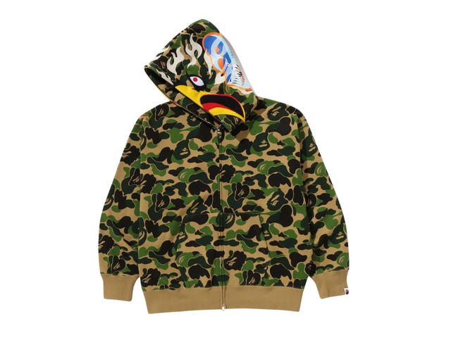 Bape BAPE x READYMADE ABC Camo Eagle Relaxed Fit Full Zip Hoodie Green - view 3