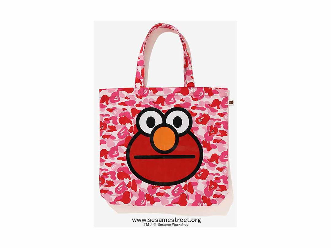 Bape BAPE x Sesame Street ABC Camo Elmo Tote Pink