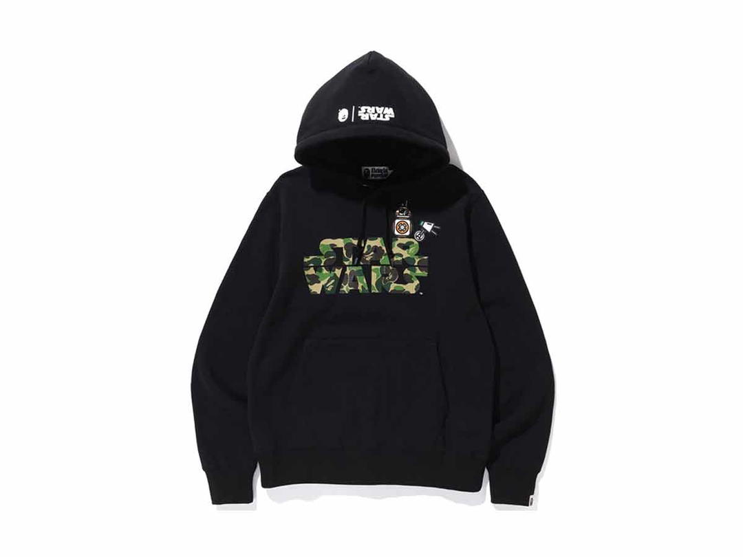 Bape BAPE x Star Wars BB-8 & D-O Pullover Hoodie Black