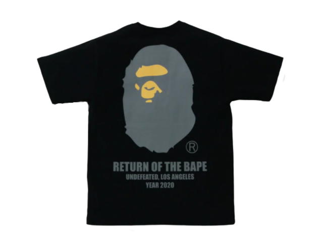Bape BAPE x Undefeated Ape Head Tee Black - view 2