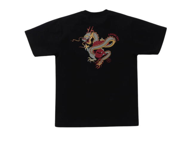 A Bathing Ape BAPE Year Of Dragon Ape Face Tee Black - view 2