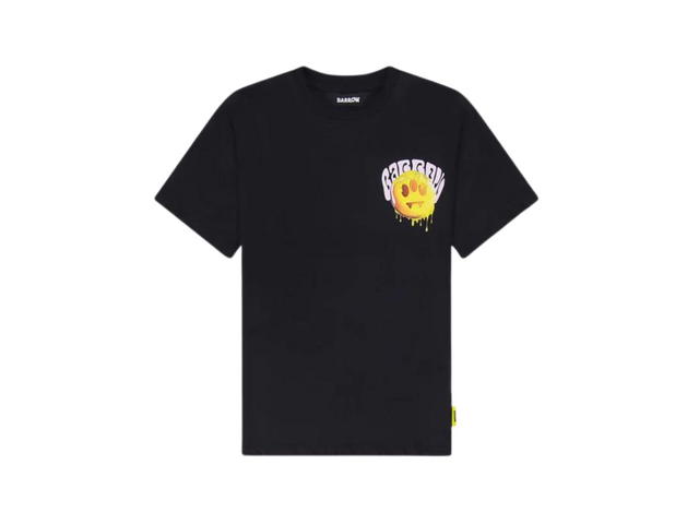 Barrow Barrow Jersey T-Shirt With Tridimensional Glossy Print Nero-Black - view 1