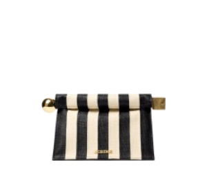 Buy Jacquemus The Rond Carré clutch Natural Black at Sasom – Authentic and Ready to Ship