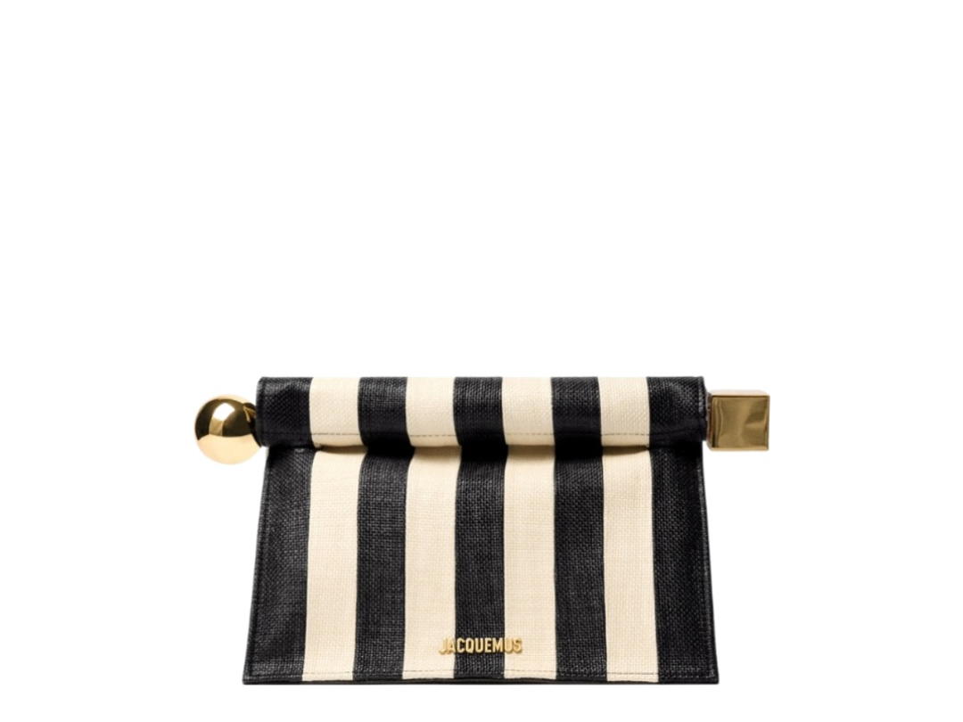 Jacquemus Jacquemus The Rond Carré clutch Natural Black