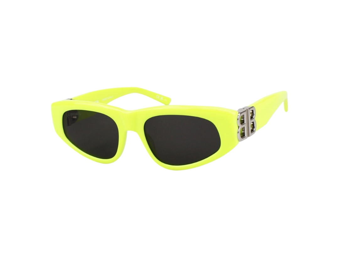Balenciaga Balenciaga BB0095S-007-53 Sunglasses In Yellow Plastic Frame With Grey Lenses