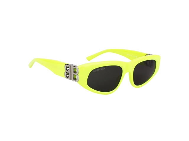 Balenciaga Balenciaga BB0095S-007-53 Sunglasses In Yellow Plastic Frame With Grey Lenses - view 3