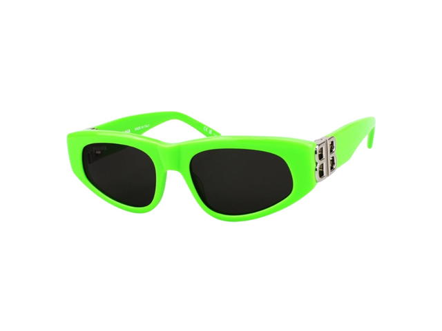 Balenciaga Balenciaga BB0095S-009-53 In Green Plastic Frame With Gray Lenses - view 1