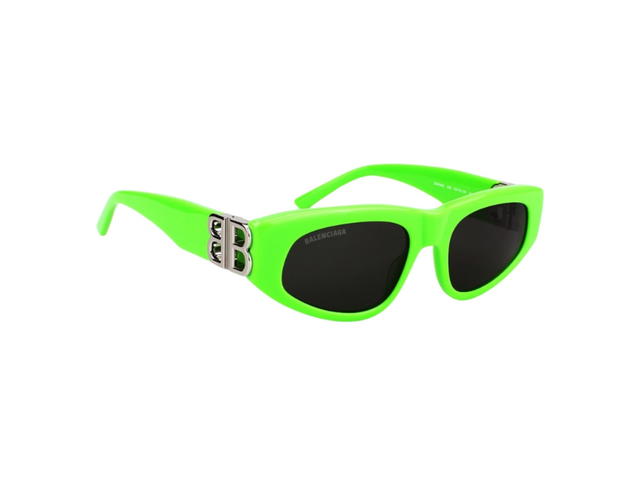 Balenciaga Balenciaga BB0095S-009-53 In Green Plastic Frame With Gray Lenses - view 3