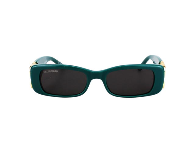 Balenciaga Balenciaga BB0096S-006-51 Sunglasses In Dark Green Plastic Frame With Gray Lenses - view 2