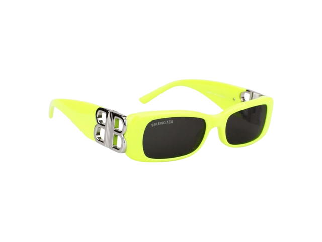 Balenciaga Balenciaga BB0096S-008-51 In Yellow Acetate Frame With Grey Lenses - view 3
