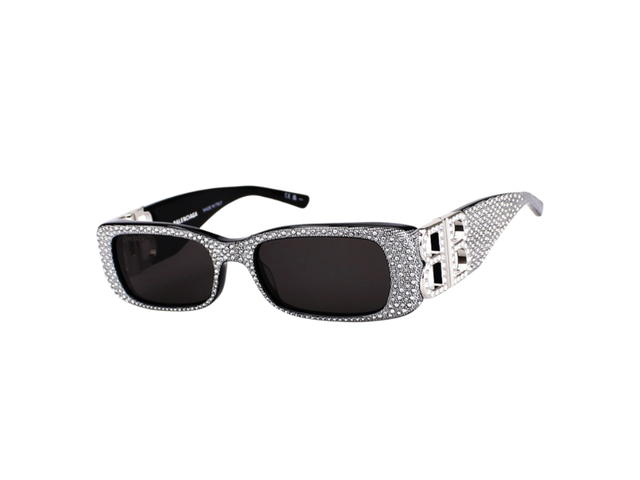Balenciaga Balenciaga BB0096S-013-51 In Diamond Black Plastic Frame With Gray Lenses - view 1