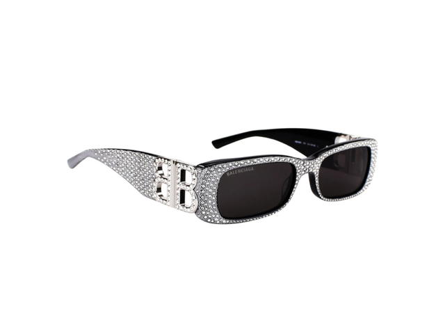 Balenciaga Balenciaga BB0096S-013-51 In Diamond Black Plastic Frame With Gray Lenses - view 3