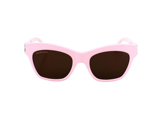 Balenciaga Balenciaga BB0132S-003-53 In Pink Plastic With Brown Lenses - view 2