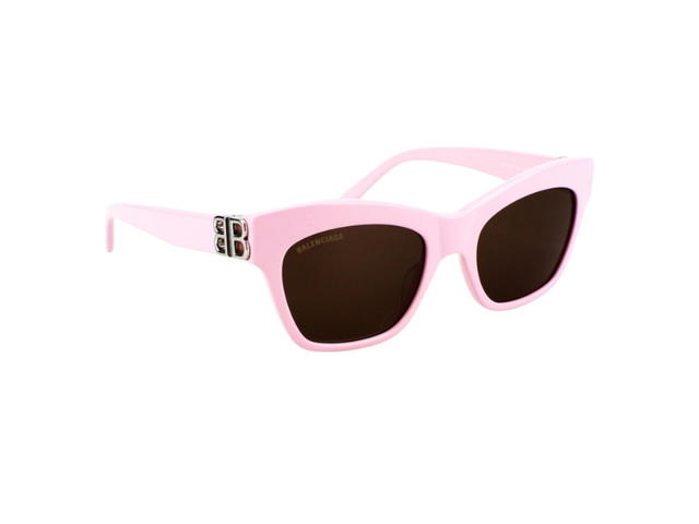 Balenciaga Balenciaga BB0132S-003-53 In Pink Plastic With Brown Lenses - view 3