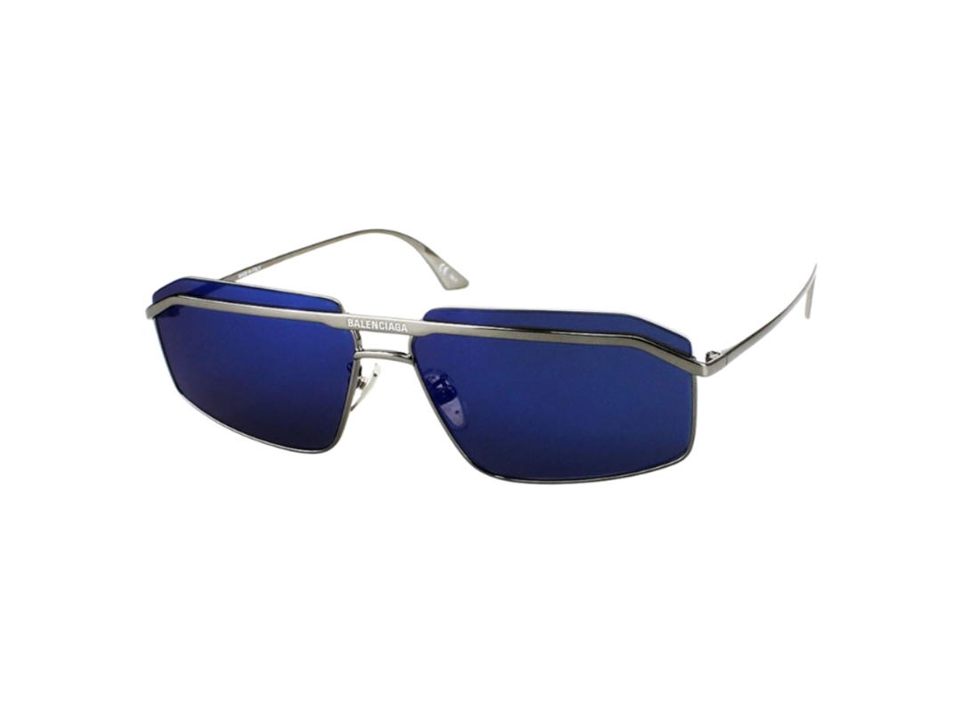 Balenciaga Balenciaga BB0139S-002-64 In Ruthenium Frame With Blue Lenses
