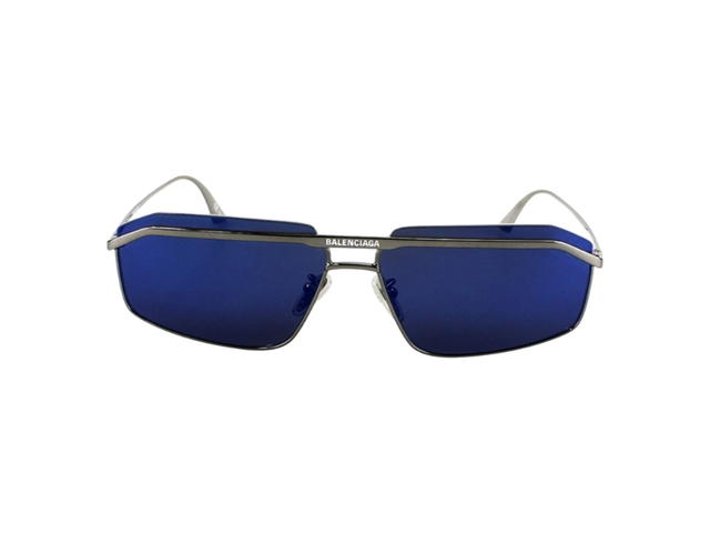 Balenciaga Balenciaga BB0139S-002-64 In Ruthenium Frame With Blue Lenses - view 2
