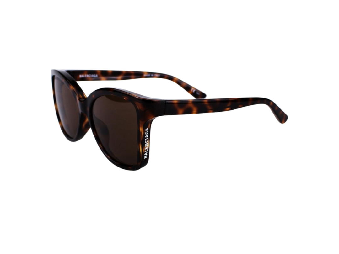 Balenciaga Balenciaga BB0150S-002-58 In Havana Plastic Frame With Brown Lenses