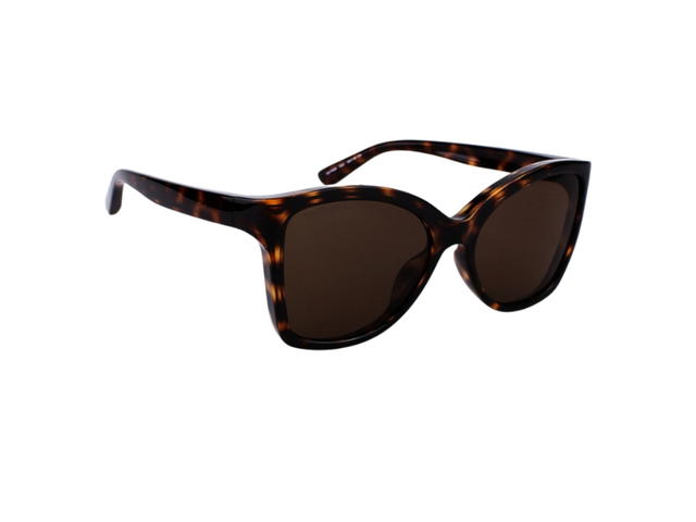 Balenciaga Balenciaga BB0150S-002-58 In Havana Plastic Frame With Brown Lenses - view 3