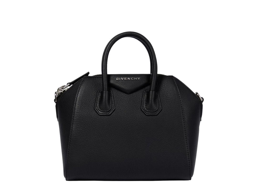 Givenchy Givenchy Mini Antigona Bag In Grained Leather Black
