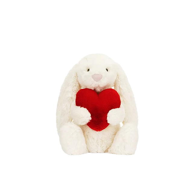 Jellycat Jellycat Bashful Red Love Heart Bunny Stuffed Animal - view 5